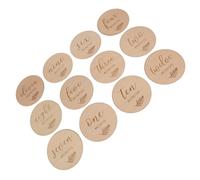 RORPOIR 12pièces Disques Bois Pour Bébés Cartes De Doubles Sides Pour Photo Souvenirs De Croissance Accessoires Adorables Pour Nouveaux-nés