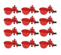 RORPOIR 12pièces Lot de Abreuvoirs Automatiques Réglables pour Poules et Oiseaux Gobelets à Eau Abs Durables Buveurs Pratiques pour Pigeons Poulets et Cailles Couleur Couleur Aléatoire