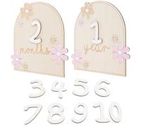 RORPOIR 1ensemble Cartes Bois Pour Étapes De Croissance De Accessoire Photo Décoratif Pour Mémoriser Les Moments Précieux Nés