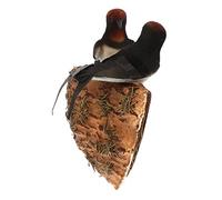 RORPOIR 1ensemble Décoration Murale Simulation Nid Oiseaux Artificiels pour Maison Et Jardin De Hirondelles Et Nid Ornements Naturels pour Ambiance Et