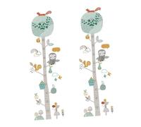 RORPOIR 1ensemble Sticker Mural Autocollant Amovible De Mesure De Hauteur Avec Design Animaux Cartoon Toise Murale Pour Garçon Fille La Chambre