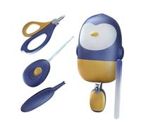 RORPOIR 1ensemble Trousse De Soins Pour Garçon Fille Ensemble De Ciseaux à Coupe- Ciseaux Et Pince à Épiler Avec Led Pour Nourrissons Et Tout-petits Doré