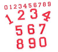 RORPOIR 2 ensembles Autocollants Numéros Autocollants Auto Adhésifs pour T Shirts pour Football DIY Décoration et Réparation Vêtements Rouge