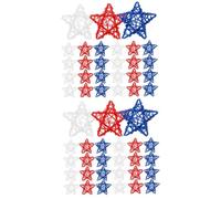 RORPOIR 2 Ensembles Étoile À Cinq Branches en Rotin Jour Décor en Osier Ornements Patriotiques Pentacle Decoration Noel Décoration Suspendue Étoile Boules De Rotin en Osier Pièces * 2