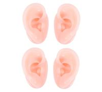 RORPOIR 2 paires Modèles Oreilles Silicone Réalistes Moules Souples pour Affichage Bijoux Formation Acupuncture et Pratique Nettoyage Simulation Peau Humaine Couleur Chair Moyenne