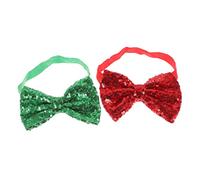 RORPOIR 2 Pièces bandeau pour enfants bijoux cheveux accessoires cheveux accessoire cheveux bandana accessoires de coiffure bandeau bébé de noël décor de cheveux doux paillettes rouge