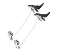 RORPOIR 2 pièces Broches Astronaute Baleine Alliage Chaîne Accessoires Animaux Mignons pour Châles Pulls Sacs Épingles Polyvalentes pour Femmes Pins Créatifs pour Vêtements Quotidiens et