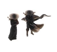 RORPOIR 2 Pièces Figurines Miniatures Style Chinois pour Décor de Bonsai et Aquarium Ornements de Paysage Miniature Sculptures de Bureau Compactes et Artistiques