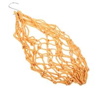 RORPOIR 2 Pièces Filet D’Alimentation pour Volaille Paquet pour Mangeoire à Volailles en Nylon Jaune, pour Perroquets et Poules, Suspendu pour Fruits et Légumes