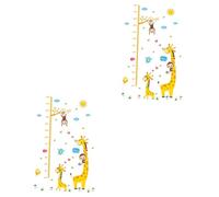 RORPOIR 2 Pièces Mesure De La Hauteur Autocollant Mural Indicateur De Hauteur Ruban Règle Décoration Murale Pépinière Stickers Muraux Stickers Muraux Pépinière Animaux Stickers Muraux