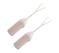 RORPOIR 2 Pièces Mousseur à Lait Électrique Portable Poignée Ergonomique Antidérapante, Mini Batteur à Œufs en Plastique Blanc, Cuisine et Boissons Maison