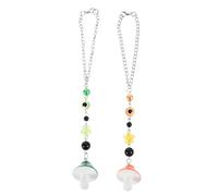 RORPOIR 2 Pièces Ornement Du Pendentif Aux Champignons Accessoires De Étui De Téléphone Accessoires De Cas Charmes Mignons Dragonne De Téléphone Portable Charme De Téléphone Fleur Résine