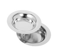 RORPOIR 2 Pièces Plateau de Remplacement Acier Inoxydable pour Chauffe-Cire Bol Chauffant pour Bougies et Huile Pot de Fusion de Cire et Facile à Nettoyer