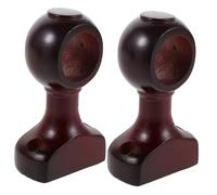 RORPOIR 2 Pièces Supports pour Tringle à Rideaux Bois Massif Fixations Murales Robustes pour Tringle de Fenêtre Accessoires Polyvalents pour Rideaux Lourds Décoration Élégante pour Chambre