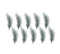 RORPOIR 20 Pièces Branche de pin Givre de Noël Christmas Tree Guirlande Sapin de Noel tiges Branches d'aiguilles de pin matériaux de Couronne de noël de pin de noël Plastique Green