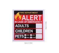 RORPOIR 20feuilles Autocollants de Sécurité Urgence pour Fenêtres Identification Rapide des Personnes et Animaux à Secourir Stickers de Secours Autocollants pour Pompiers et Sauveteurs