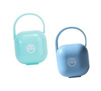 RORPOIR 2pièces Boîte De Rangement Pour Sucettes Portable Étui Pratique Anti-poussière Pour Bébés Design Léger Avec Poignée Couleur Et Style Aléatoires
