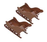 RORPOIR 2pièces Traîneaux De Noël Miniatures Plastique Résistants Et Colorés Bols à Bonbons pour Décoration De Table Cheminée Ou Étagère Accessoire Festif Familial