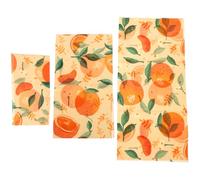 RORPOIR 3 Feuilles de Tissu Alternative Film Plastique de Conservation Cire d'abeille Naturel et Solide pour Emballage Alimentaire Réutilisable