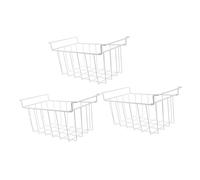 RORPOIR 3 pièces Organisateur Congélateur Paniers Suspendus Fil Métallique Renforcé avec Maille Aérée Compatible Congélateur Coffre Bac Rangement Cuisine Polyvalent