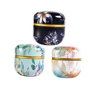 RORPOIR 3pièces Réservoir De Stockage De Thé Récipients à Thé Scellés Fer Pour Rangement Avec Couvercle Double