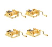 RORPOIR 4 Pièces Mécanisme Boîte à Musique à Manivelle Lisse DIY pour Réparation Création Mouvements Musicaux Dorés avec Airs Célèbres Ciel Élevé Canonique Voyageuse