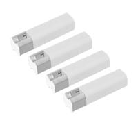 RORPOIR 4 Pièces Poignées de Stores en Plastique Blanc Poids Stable et Résistant à l'usure pour Stores sans Cordon, Finition Mate Minimaliste Carrée
