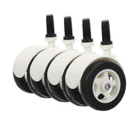 RORPOIR 4 Pièces Roues Poussette Silencieuses Pivotantes Remplacement Avant Arrière pour Poussettes Marchettes et Chariots Roues Durables et Silencieuses Adaptées Aux