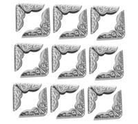 RORPOIR 40 Protège-Coins en Métal Nickelé 14Mm pour Albums Photo Coins de Protection Décoratifs pour Scrapbooking 40 Pièces pour Couverture de Livre et Dossiers