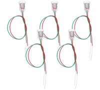 RORPOIR 5 Pièces Douille Cuivre avec Câble Support de Lampe à Vis Polyvalent Plastique Isolant Base de Remplacement pour Ampoules Compatible Maison et Bureau