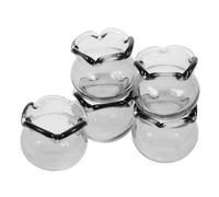 RORPOIR 5 Pièces Mini Verre à Poisson Vide Accessoires à L'échelle 1/12 Mini Bol à Poisson De Maison De Poupée Mini Bol à Poisson pour L'artisanat Aquarium Grey Un Verre