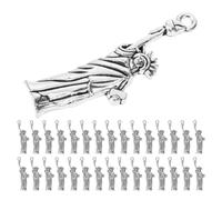 RORPOIR 50 Pièces Pendentif Statue Liberté en Alliage de Zinc Argenté, Léger et Résistant la Décoloration, Accessoire Vintage Élégant pour Création de Bijoux DIY