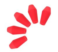 RORPOIR 5pcs Pointes de Flèches en Caoutchouc Souple Rouges, Légères et Adaptées à Tout Âge, Pratique du Tir à L’Arc en Extérieur
