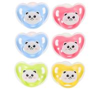 RORPOIR 6 Pièces Apaiser La Bouche Sucettes Anneaux De Dentition Pour Bébé Jouet Apaisant Pour Enfants Jouet De Dentition Pour Bébé Jouets Pour Enfants Gel De Silice De Bébé Mâcher Mamelon