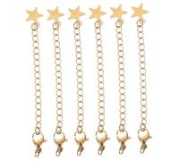 RORPOIR 6pcs Chaînes D'extension en Acier Inoxydable 5cm avec Fermoirs Lobster pour Rallonge de Collier et Bracelet, Accessoires Polyvalents pour Réparation de Bijoux DIY