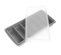 RORPOIR 6trou Bac à Glaçons Silicone Alimentaire Moule à Glace à Compartiments Avec Couvercle Pour Congélateur Conteneur Empilable Pour Conservation Des Aliments Préparer Des Purées