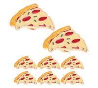 RORPOIR 8 Pièces Broche de Restauration Rapide Broche Cartoon Pizza en Alliage, Épingle Mignonne et Portable pour Paquet et Chemises, pour Soirées Costumées et Fêtes à Thème