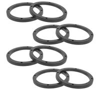 RORPOIR 8 Pièces Entretoise Haut-Parleur Voiture 6,5 Pouces ABS Noir | Adaptateur pour Installation Audio, Amortissement Vibrations, Trous de Fixation, Mise à Niveau Camion