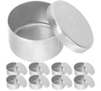 RORPOIR 9pièces Boîte Échantillonnage Aluminium Ronde Boîte de Pesée pour Sol avec Couvercle Anti-fuite Rangement Pratique pour Laboratoire et Recherche