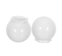 RORPOIR Abat-jour Sphérique en PMMA Blanc 2 Pièces, Protection de Lampe de Rue Résistante aux Intempéries, pour Décoration de Patio et Jardin
