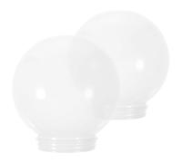 RORPOIR Abats-jour en Acrylique Blanc de Rechange pour Lampe Globe, Lot de 2 Pièces, Protection et Utilisation Pratique pour Suspensions Éclairage Intérieur