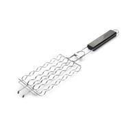 RORPOIR Accessoire Barbecue Acier Inoxydable avec poignée Bois, Grille à Viande pour Barbecue en extérieur, Pratique et Simple d'utilisation