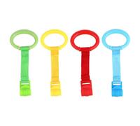RORPOIR Anneaux de Traction Sangle Tressée Confortable 4pcs en Plastique pour Lit Bébé pour Apprendre à Se Tenir Debout Chez Soi Berceau