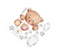 RORPOIR Autocollants Muraux Ours pour Interrupteur Décor Amovible Créatif Stickers Lumineux pour Chambre Denfant Décoration Murale Facile à Poser