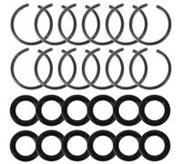 RORPOIR Bagues de Retenue 1/2 Pouce pour hocs, Kit Complet 12 Pièces Joint Torique en Caoutchouc, Support de Douille en Métal pour Outillage Mécanique et Bricolage
