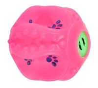 RORPOIR Balle Interactive à Friandises pour Chien en Latex Rose, Éducatif pour Petits Chiens Fonction Distributeur de Friandises et Amélioration du Comportement