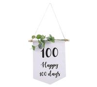 RORPOIR Bannière Bébé Décoration Suspendue 100 Jours en Tissu Oxford Accessoires Anniversaire pour Décoration de Fête des Cent Jours pour Garçons et Filles pour Party