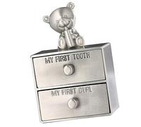 RORPOIR Boîte à Dents Bébé Boîte à Bijoux Métal Décor Classique Garçon Fille Rangement Protecteur Intérieur Lisse Multifonction Coffret Souvenir Rangement Dent