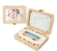 RORPOIR Boîte À Souvenirs Pour Dents De Bébé Tableau Support En Bois Pour Dents D'enfants Souvenir Pour Dents Perdues