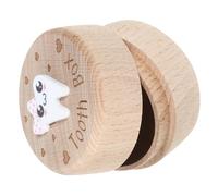 RORPOIR Boîte De Rangement En Bois Pour Dents De Lait Pour Garçons Et Filles Support Sculpté En 3d